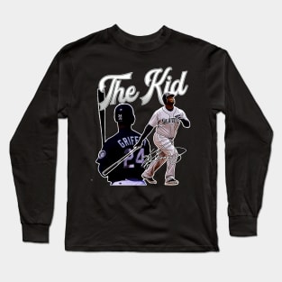 Ken Griffey Jr The Kid Basketball Legend Signature Vintage Retro 80s 90s Bootleg Rap Style Long Sleeve T-Shirt